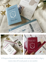 Cargar imagen en el visor de la galería, Invitación boda pasaporte