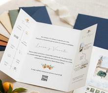 Cargar imagen en el visor de la galería, Invitacion boda Tríptico
