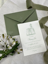 Cargar imagen en el visor de la galería, Invitación boda ilustración lineal