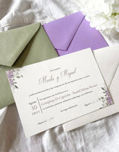 Cargar imagen en el visor de la galería, Invitación boda flores hortensias
