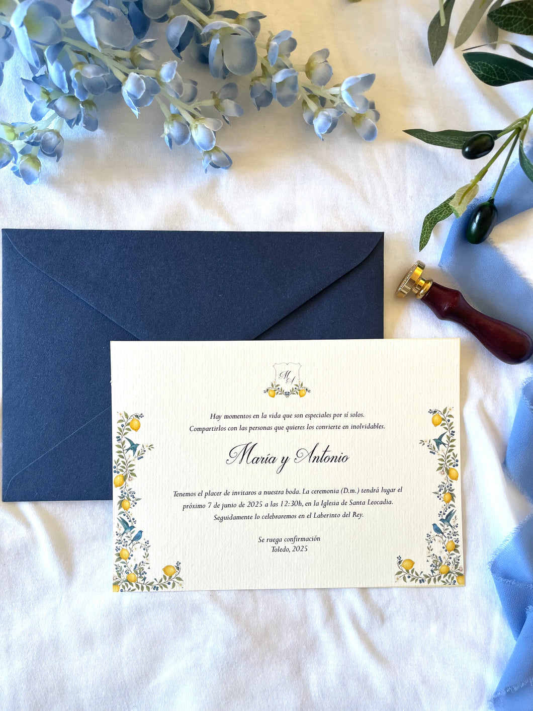 Invitación boda jardín del amor