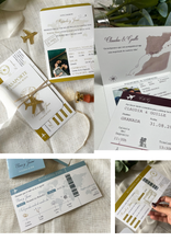 Cargar imagen en el visor de la galería, Invitación boda pasaporte
