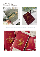 Cargar imagen en el visor de la galería, Invitación boda pasaporte
