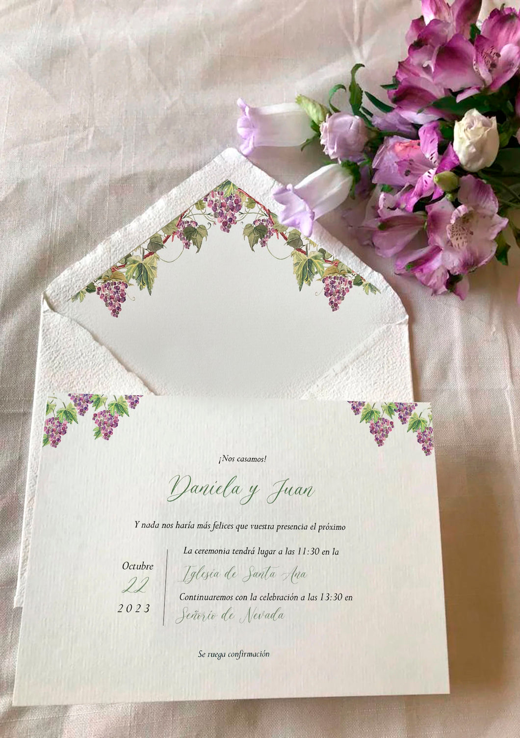 Invitación boda Vid