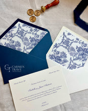 Cargar imagen en el visor de la galería, Invitación boda clásica Toile de Jouy
