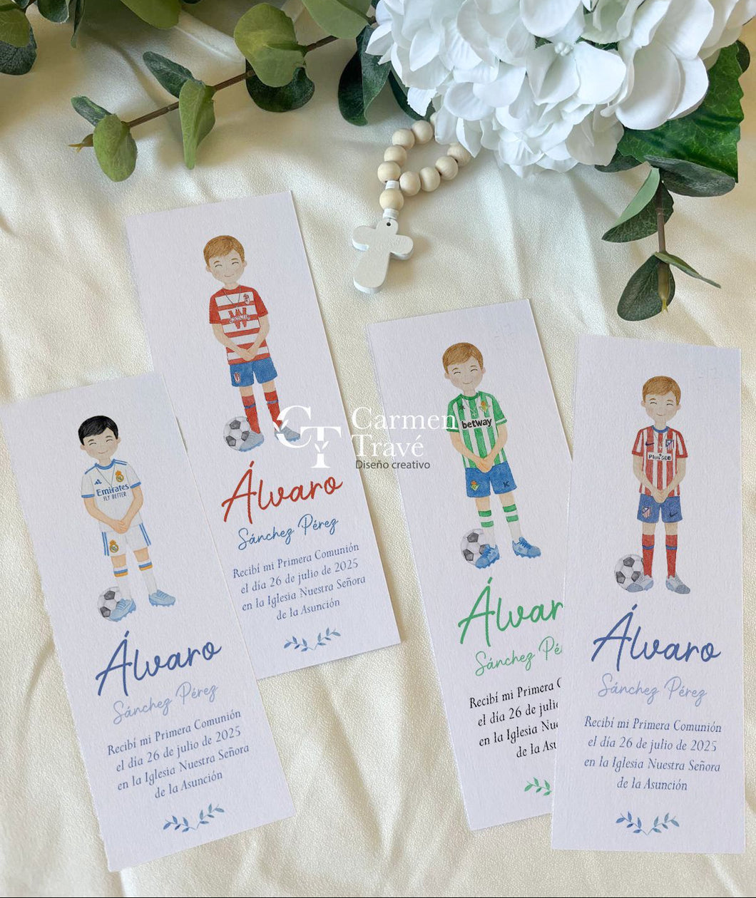 Recordatorios comunión equipo de fútbol