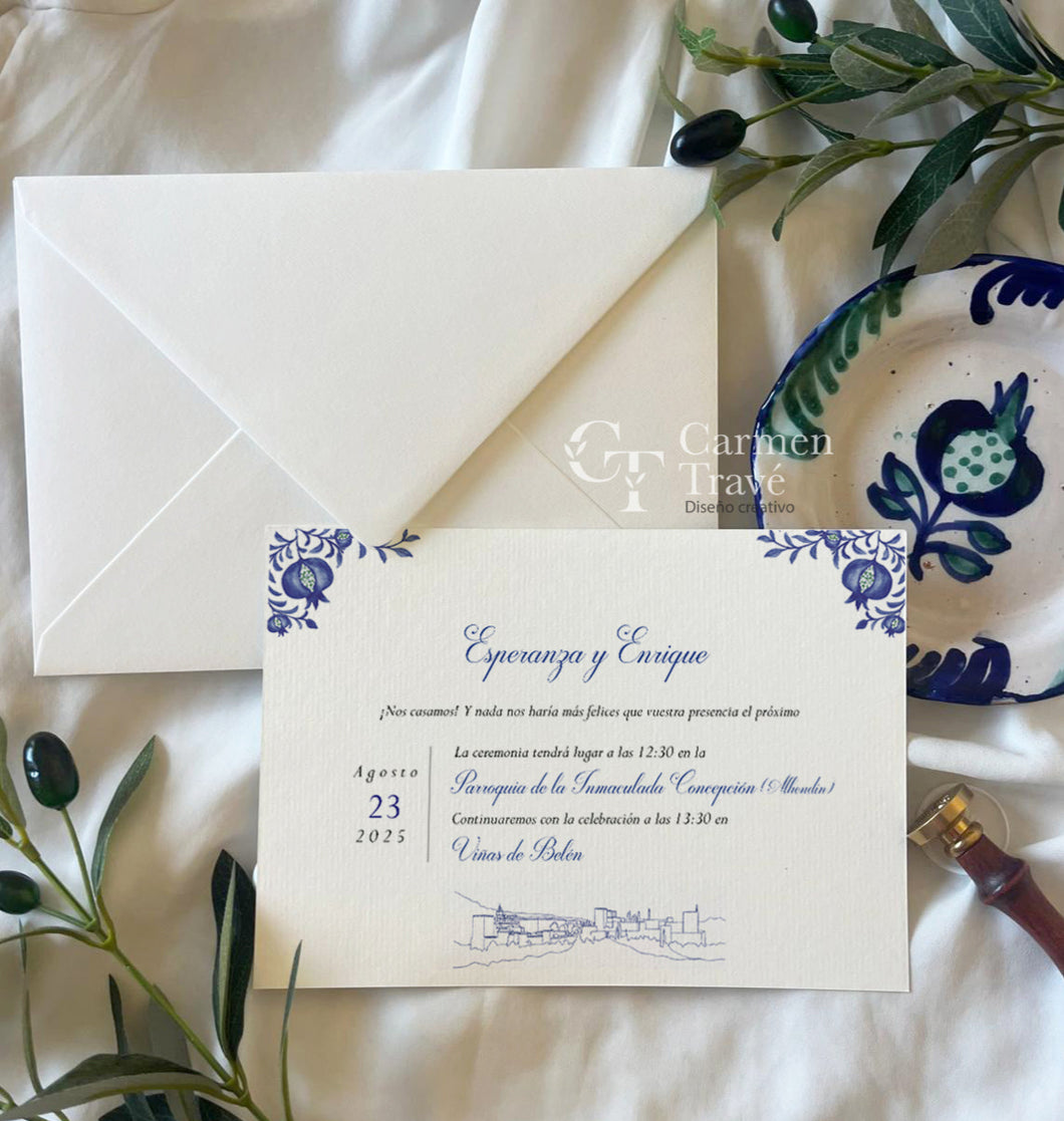 Invitación boda fajalauza