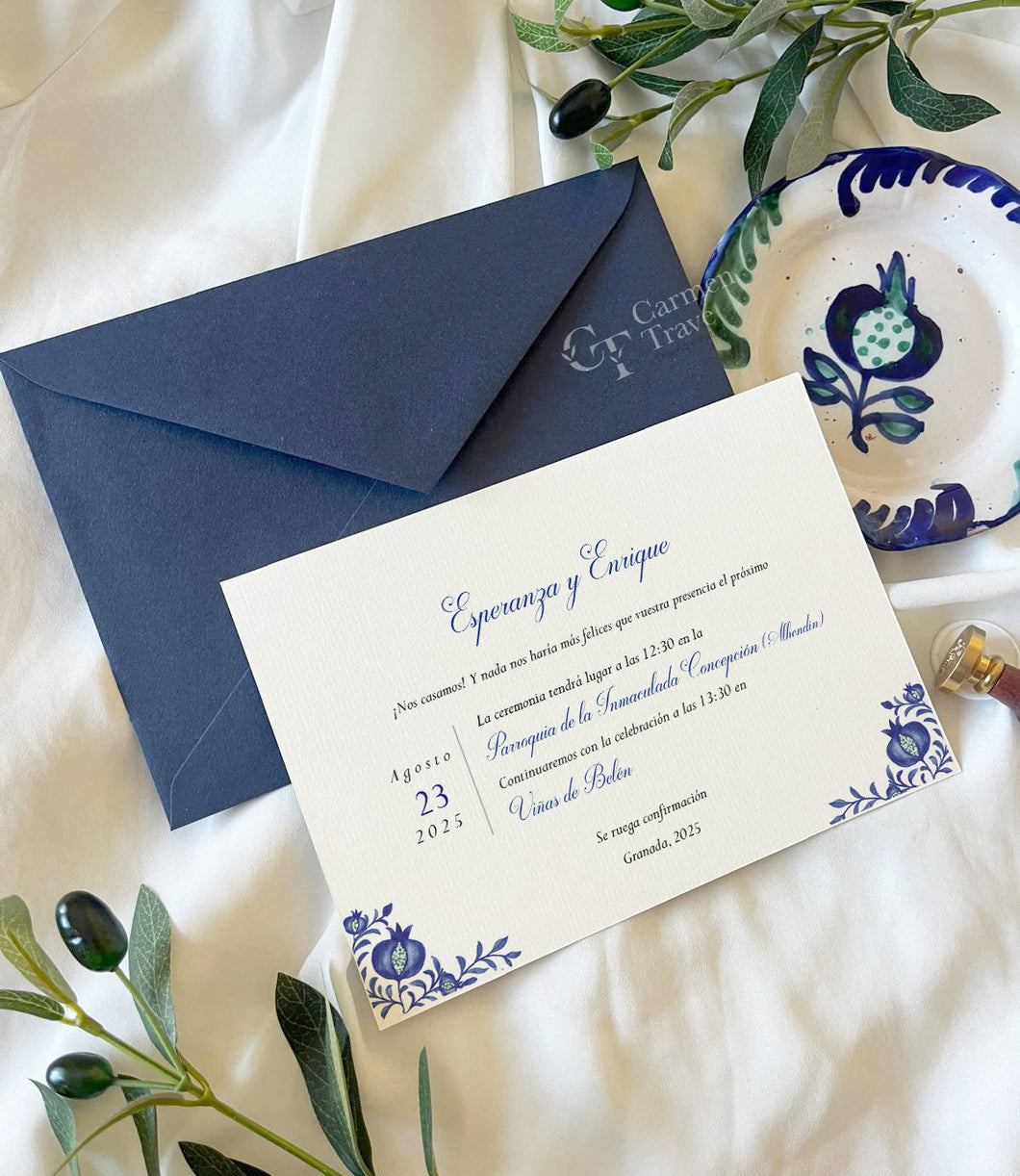 Invitación boda fajalauza